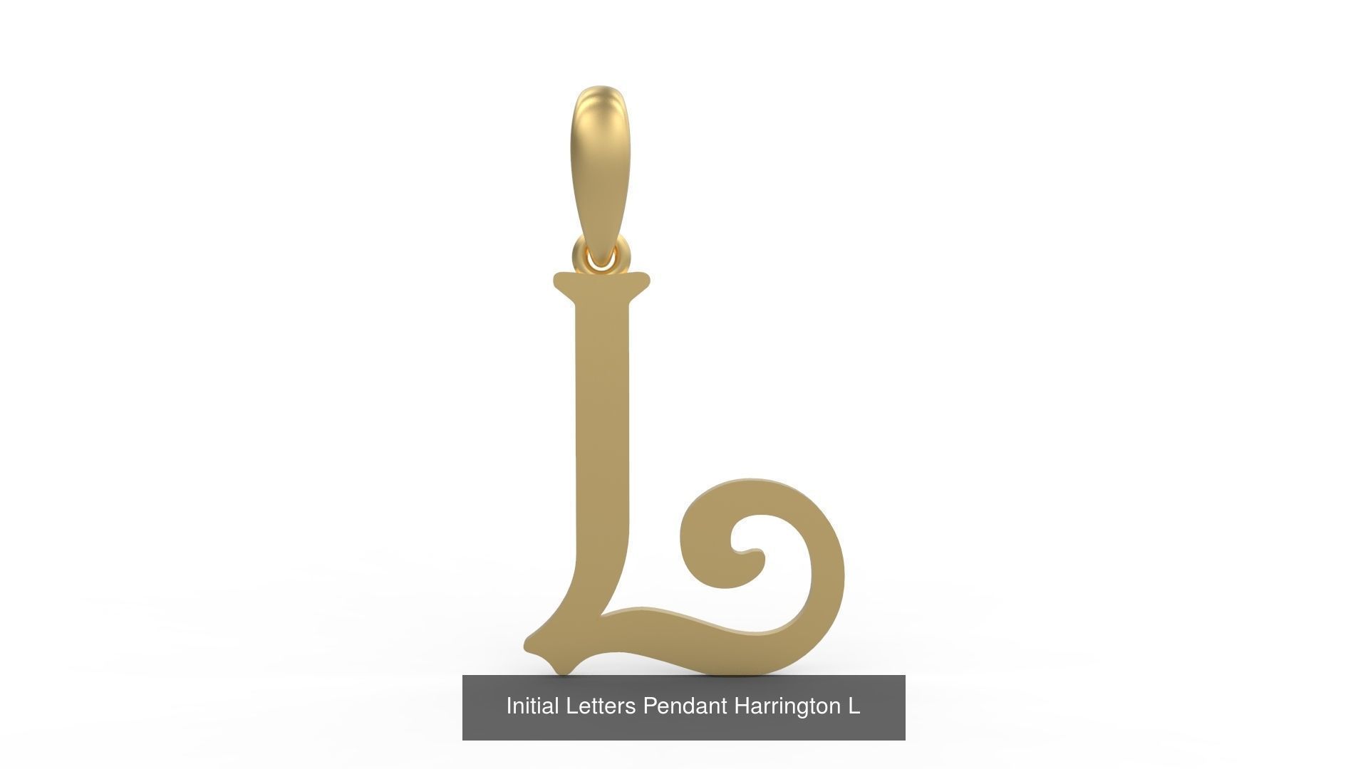 Initial Letters Pendant Alphabets Harrington 3D Model Collection_14