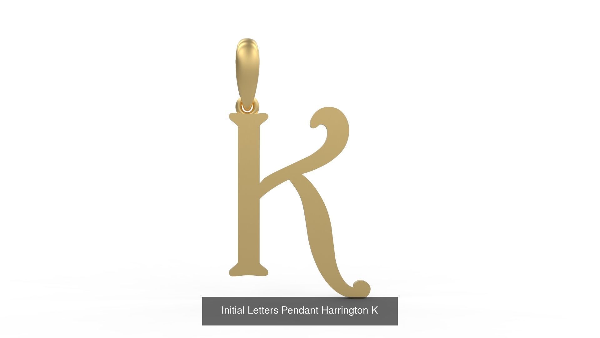 Initial Letters Pendant Alphabets Harrington 3D Model Collection_13