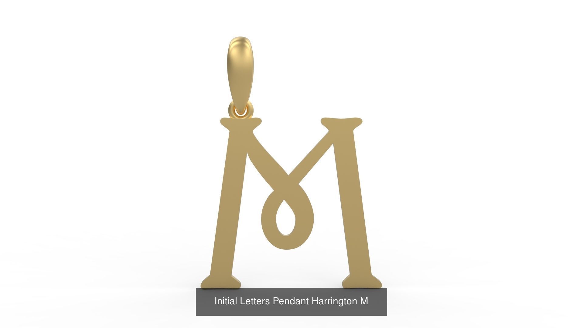Initial Letters Pendant Alphabets Harrington 3D Model Collection_15