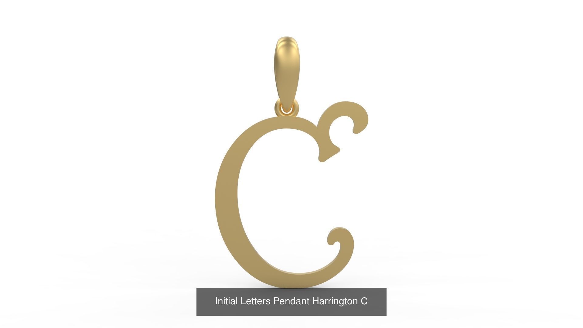 Initial Letters Pendant Alphabets Harrington 3D Model Collection_5
