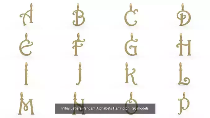 Initial Letters Pendant Alphabets Harrington