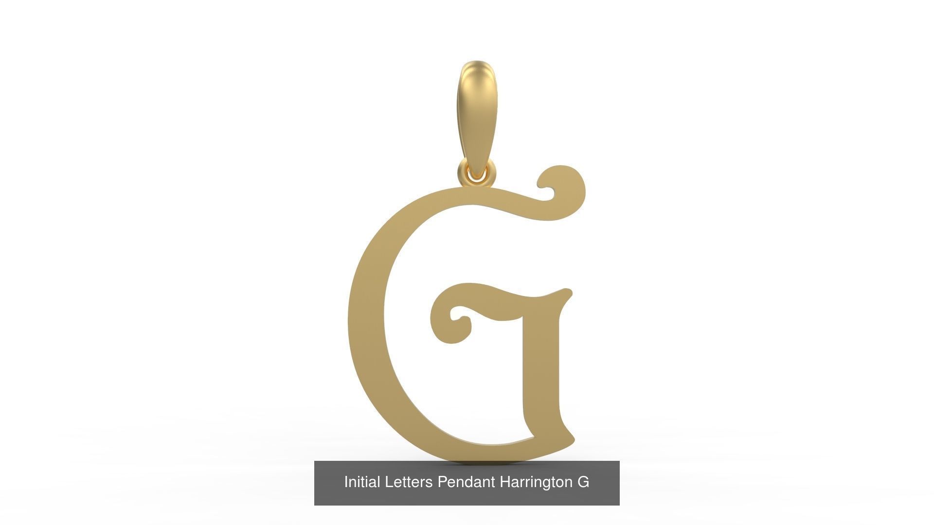 Initial Letters Pendant Alphabets Harrington 3D Model Collection_9