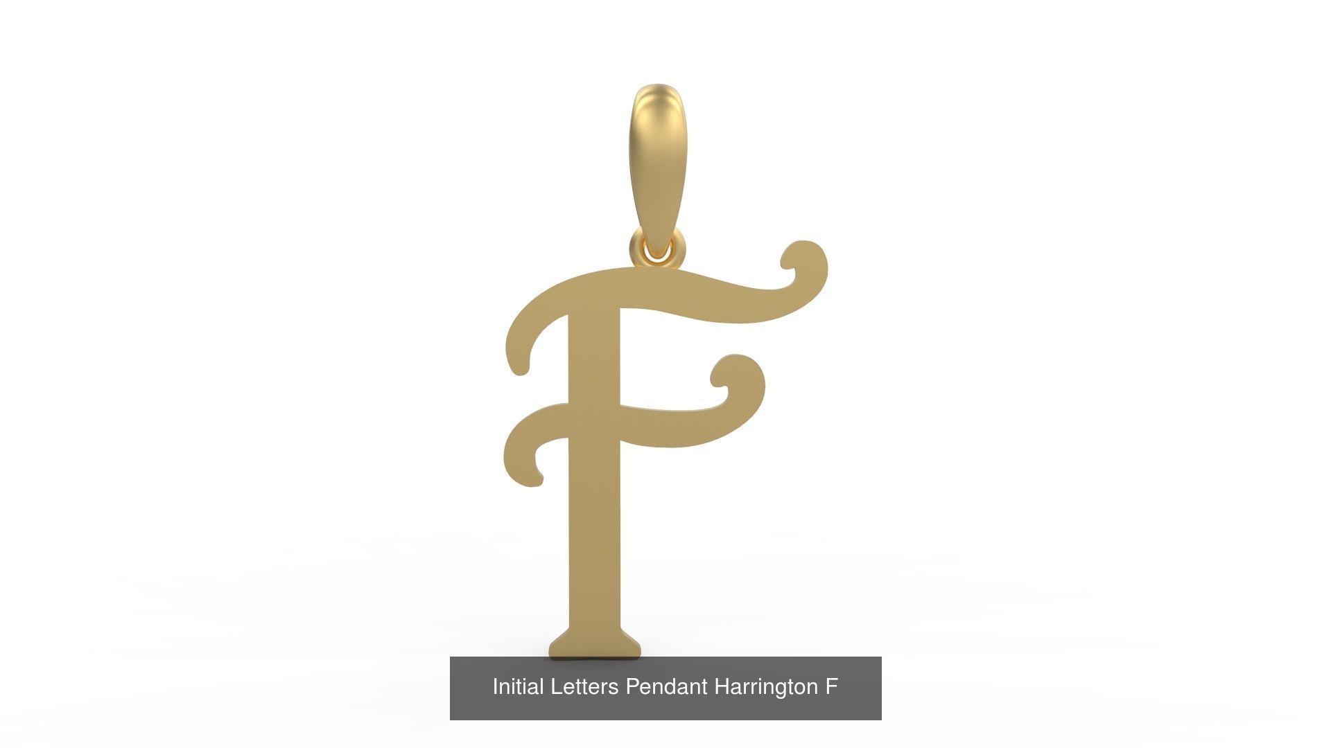 Initial Letters Pendant Alphabets Harrington 3D Model Collection_8