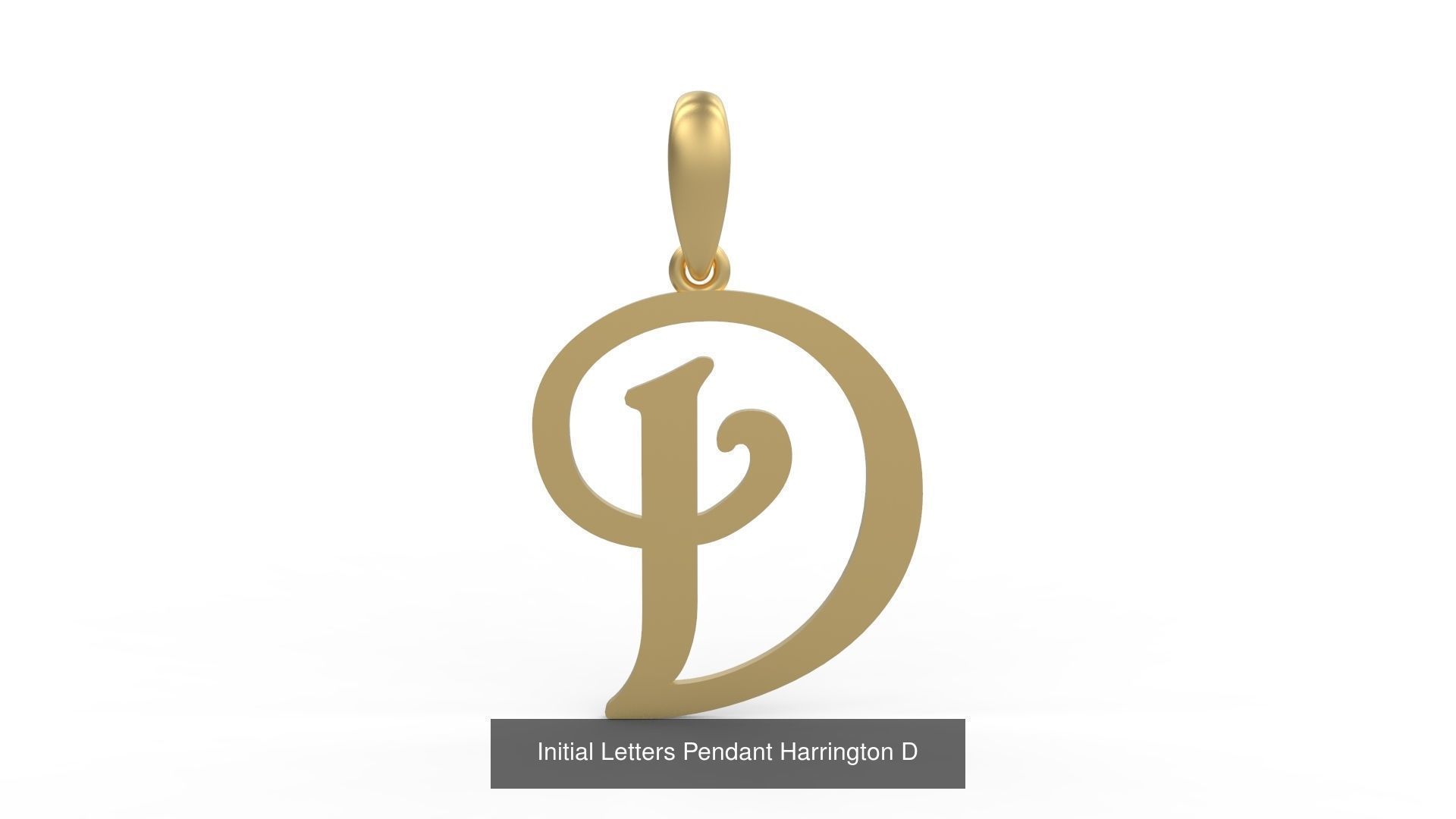 Initial Letters Pendant Alphabets Harrington 3D Model Collection_6