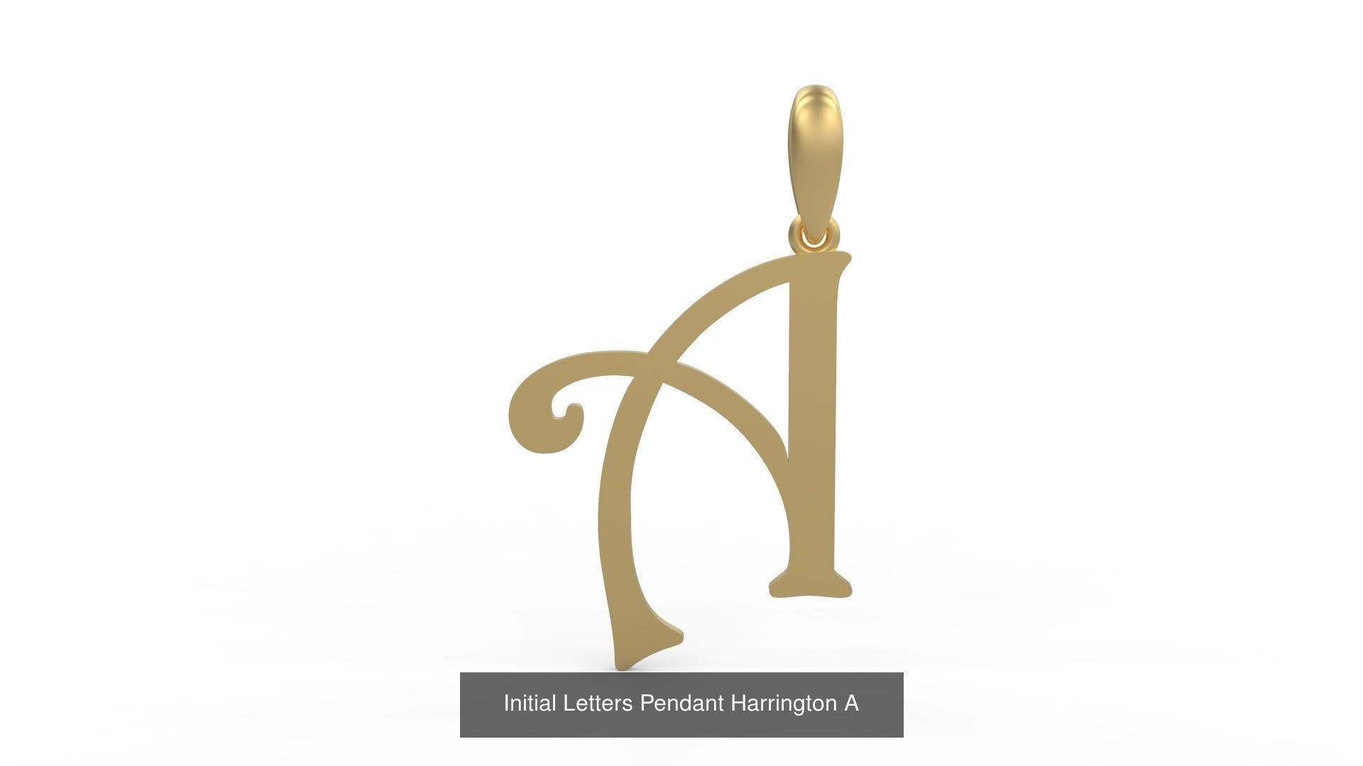 Initial Letters Pendant Alphabets Harrington 3D Model Collection_3