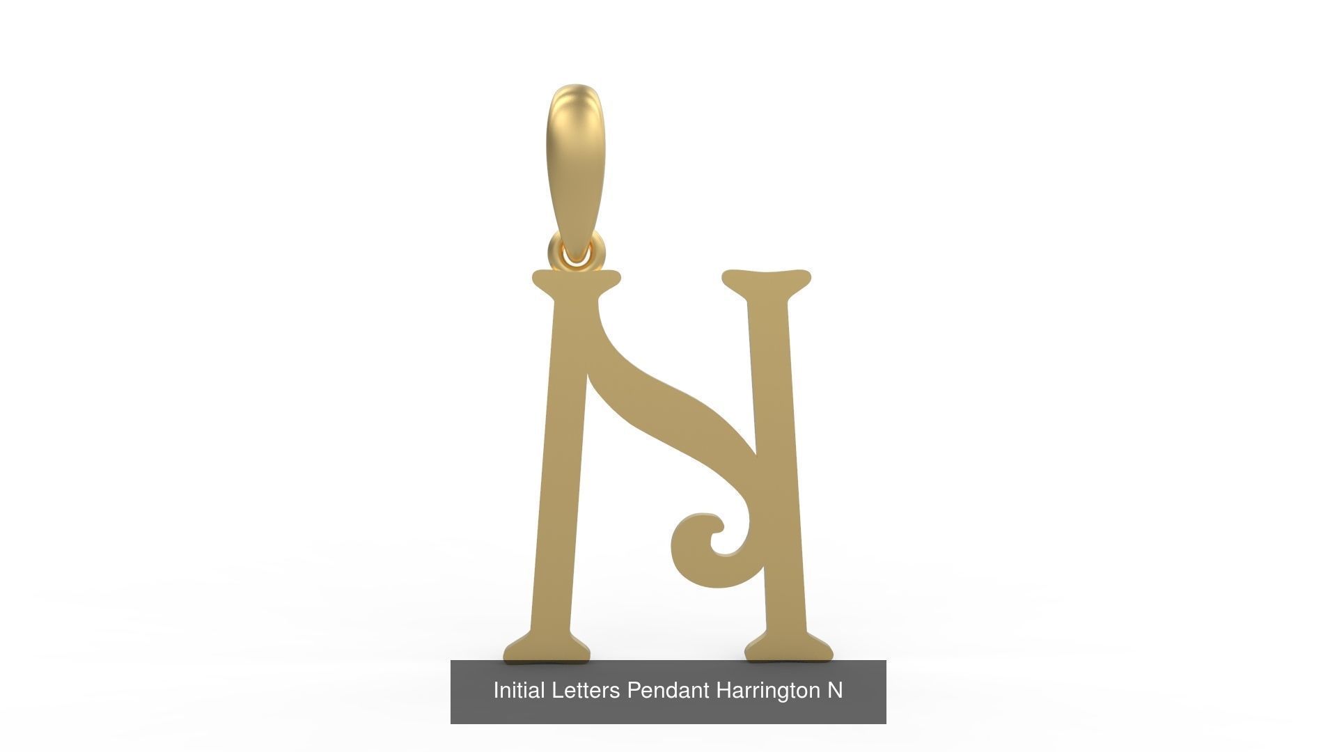 Initial Letters Pendant Alphabets Harrington 3D Model Collection_16