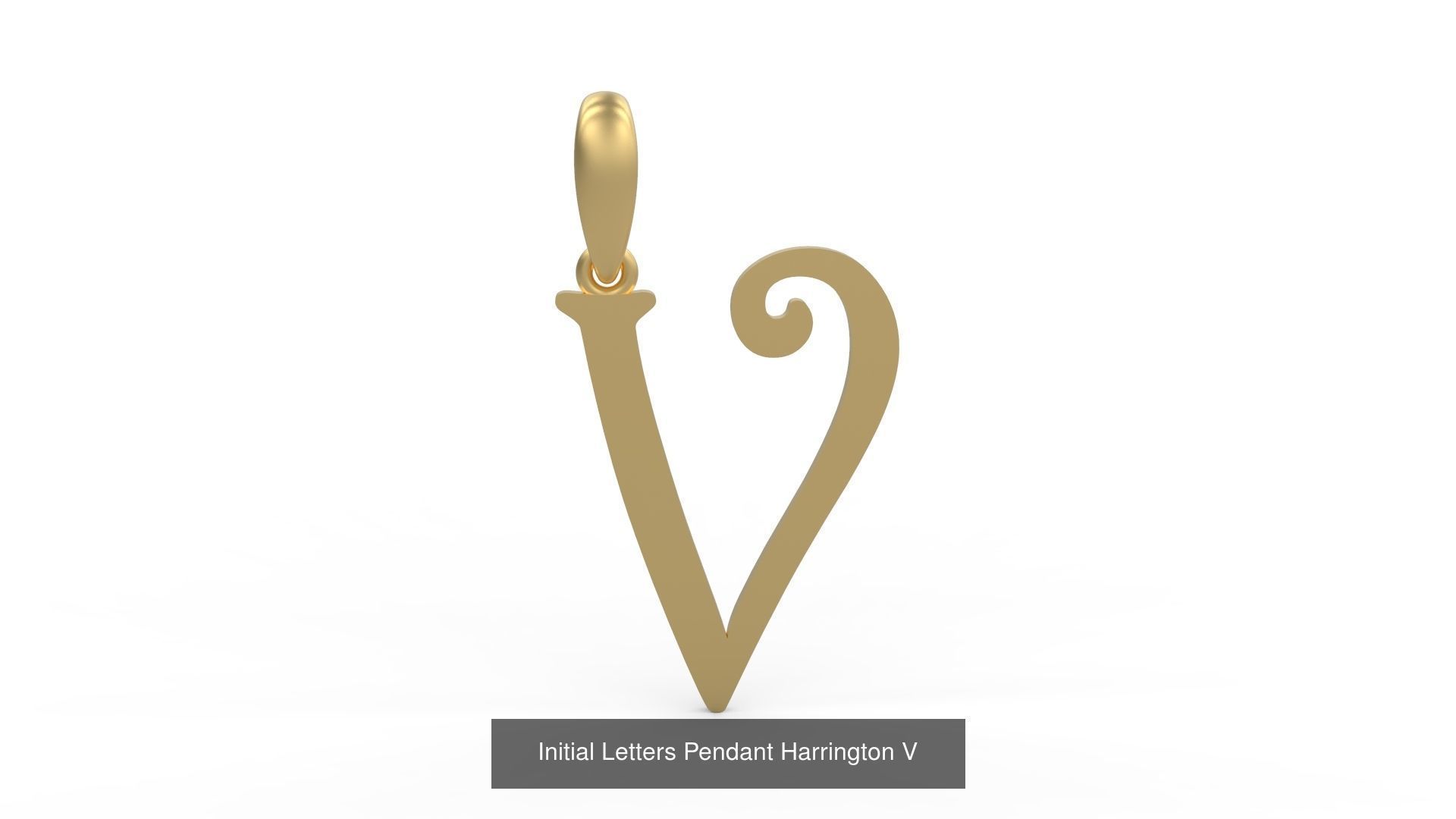 Initial Letters Pendant Alphabets Harrington 3D Model Collection_24