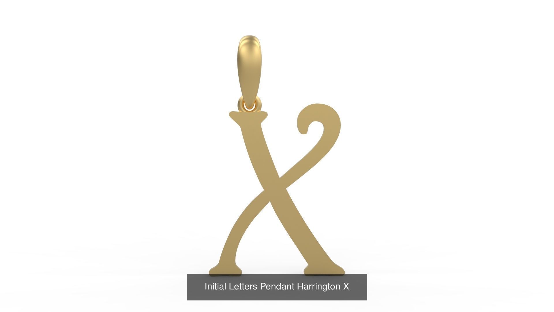 Initial Letters Pendant Alphabets Harrington 3D Model Collection_26