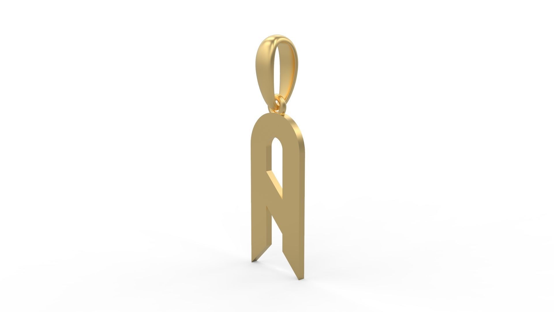 Initial Letters Pendant Haster A 3D print model_1