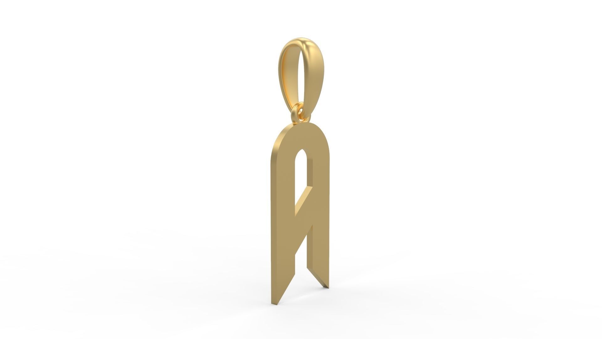 Initial Letters Pendant Haster A 3D print model_3