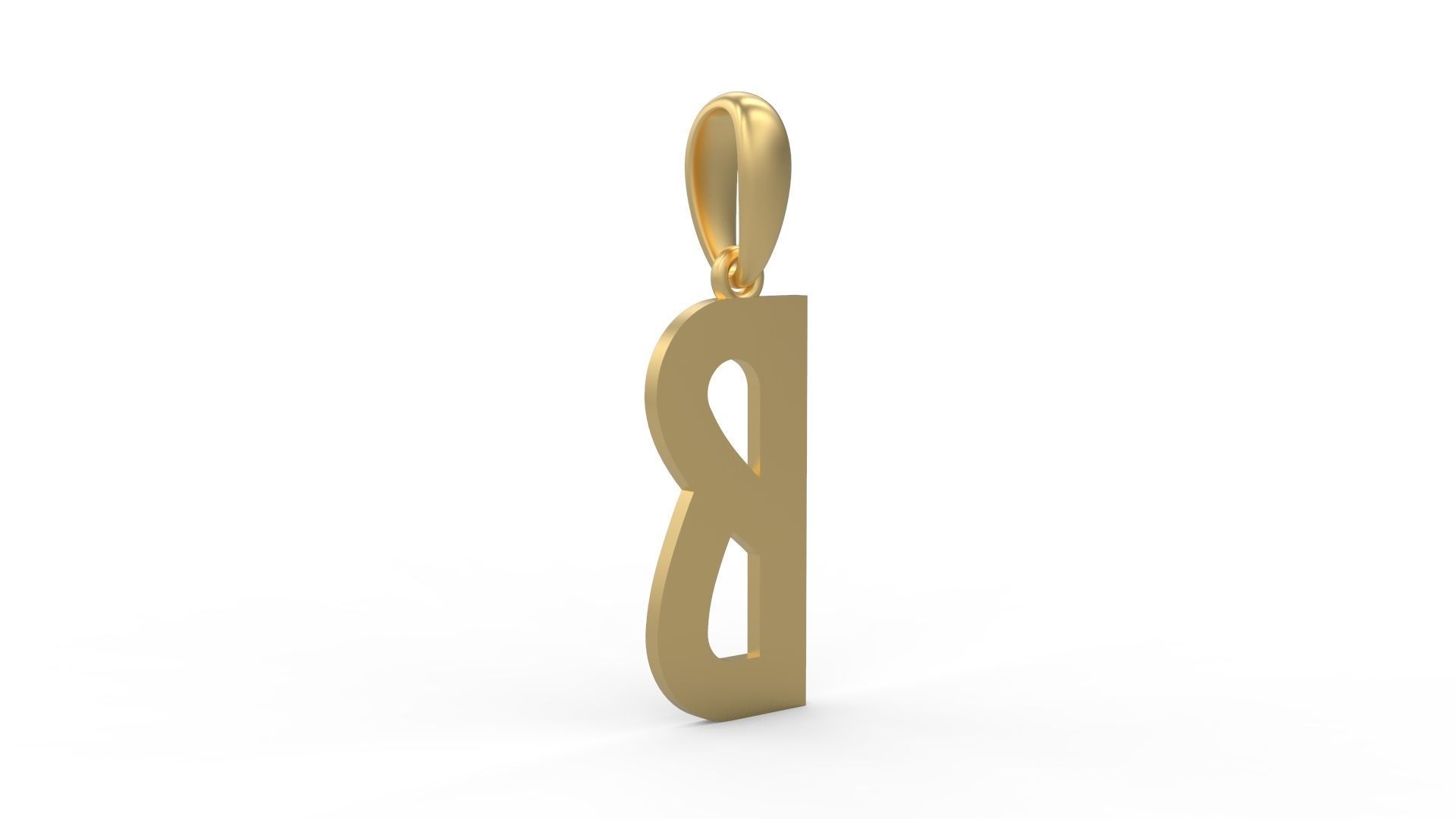 Initial Letters Pendant Haster B 3D print model_3