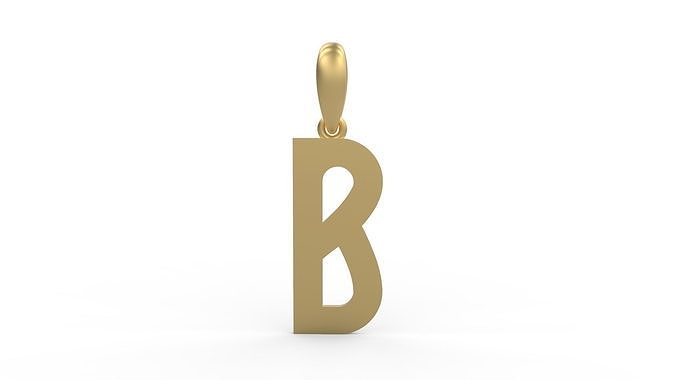 Initial Letters Pendant Haster B 3D print model