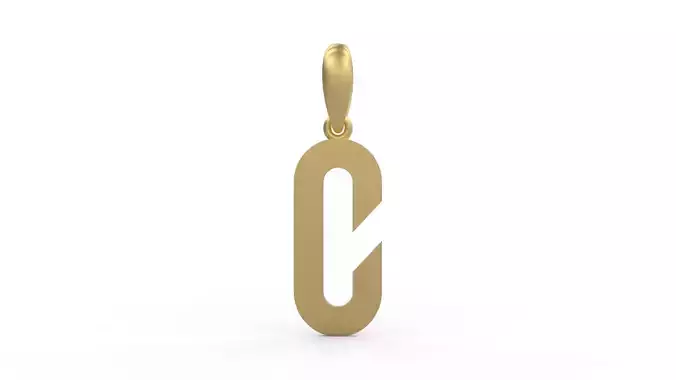 Initial Letters Pendant Haster C 3D print model