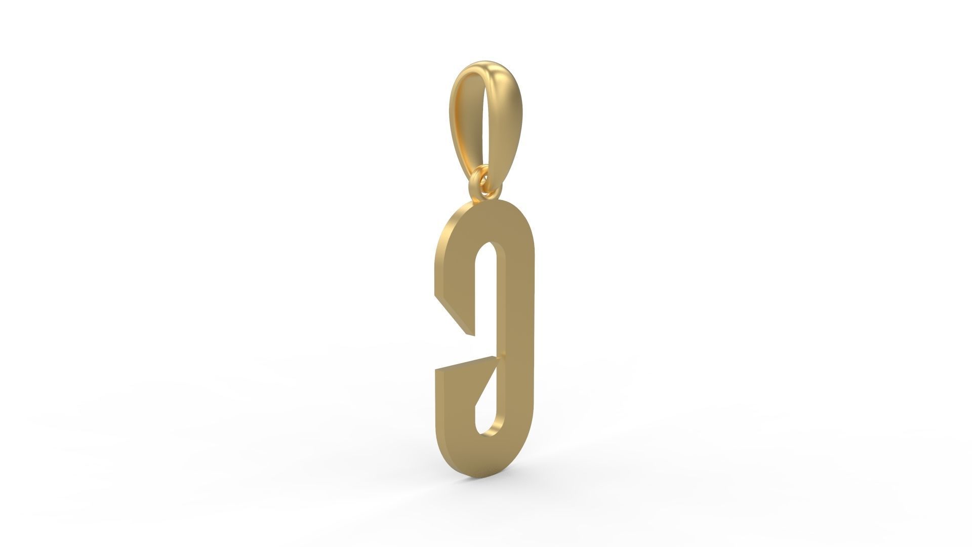 Initial Letters Pendant Haster G 3D print model_3