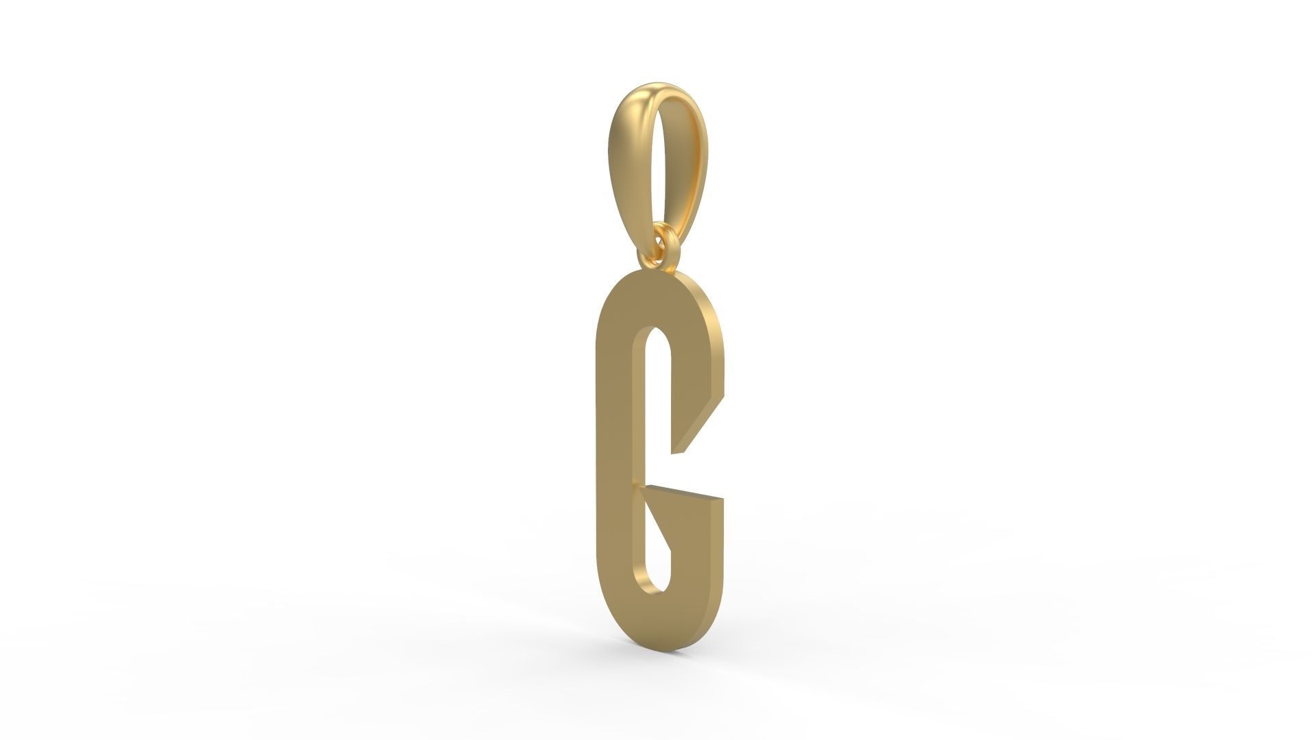 Initial Letters Pendant Haster G 3D print model_1