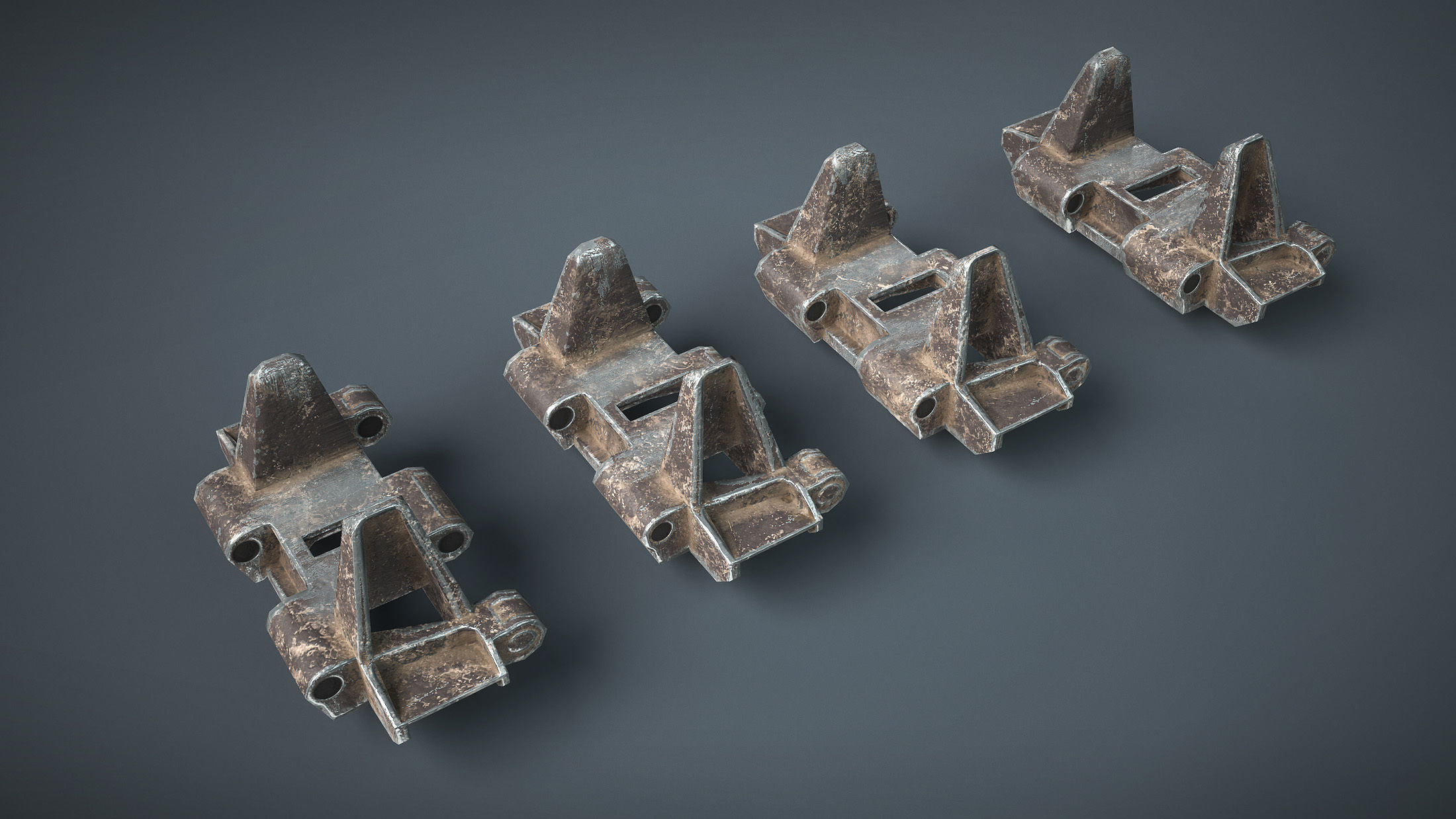 T-70 SU-76 Tracks Low-poly 3D model_6