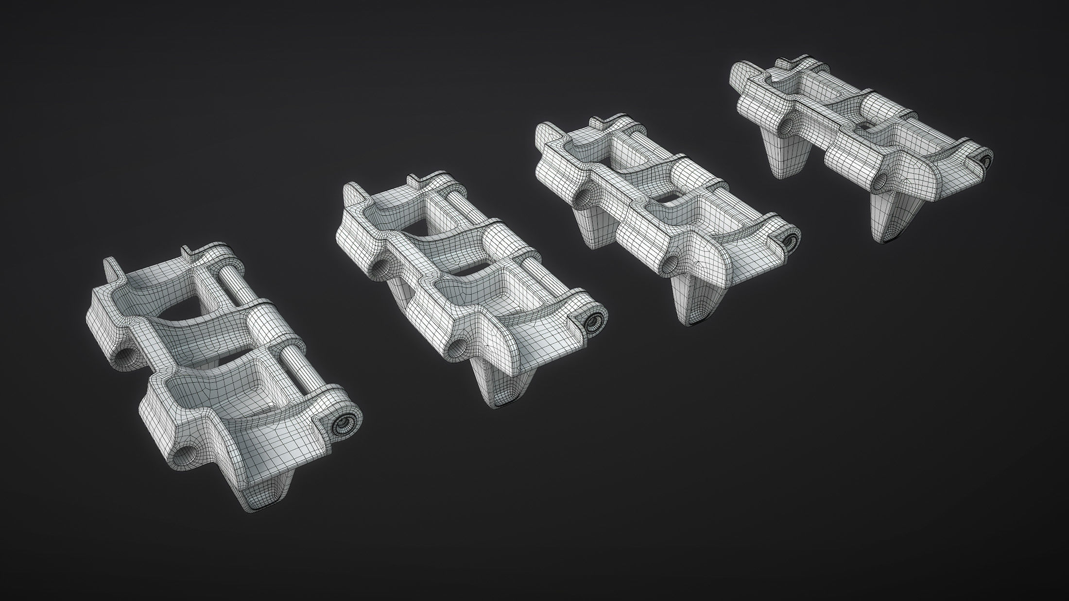 T-70 SU-76 Tracks Low-poly 3D model_5