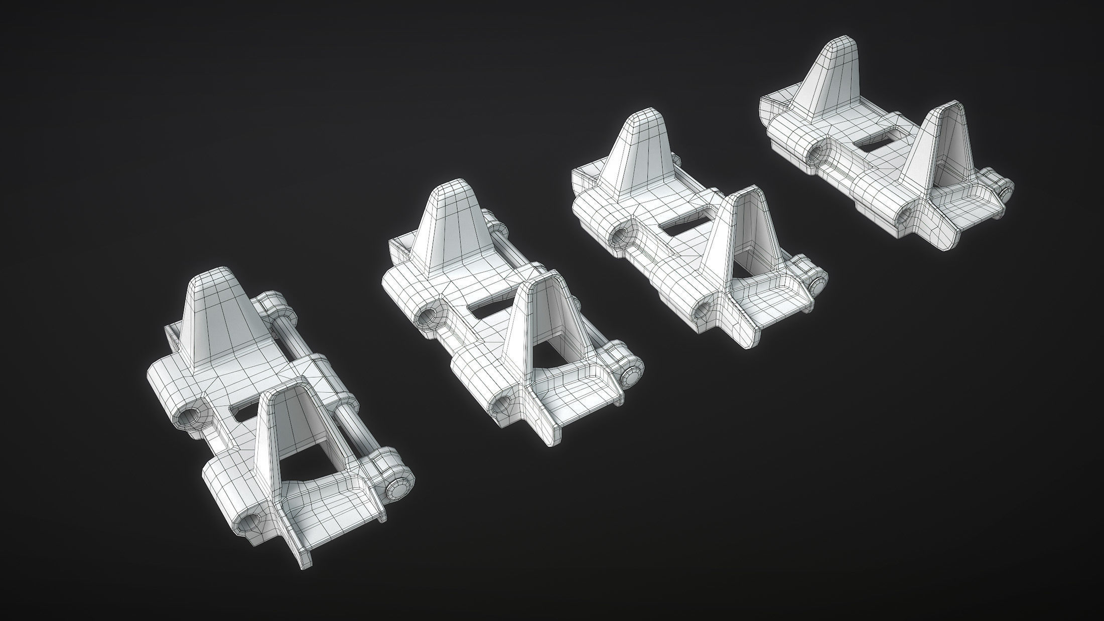 T-70 SU-76 Tracks Low-poly 3D model_9