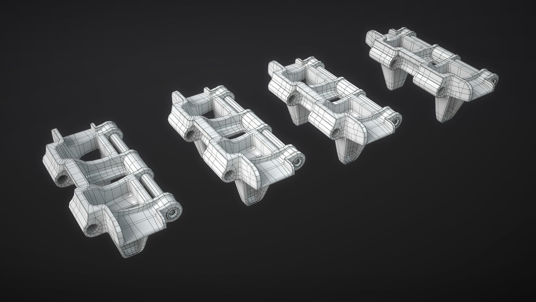 T-70 SU-76 Tracks Low-poly 3D model_4