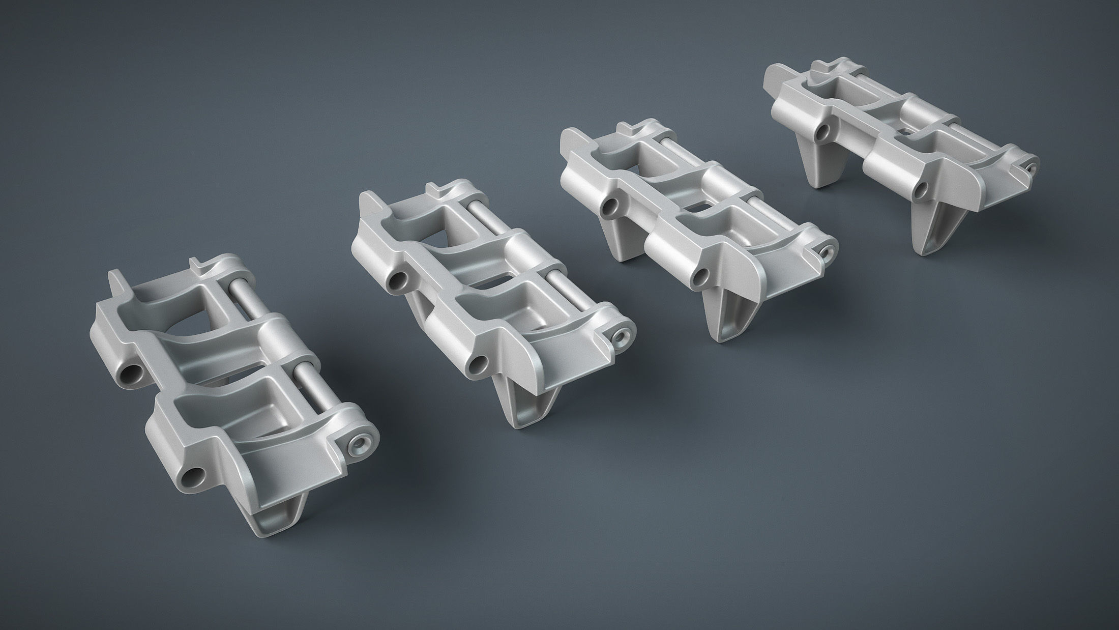 T-70 SU-76 Tracks Low-poly 3D model_3