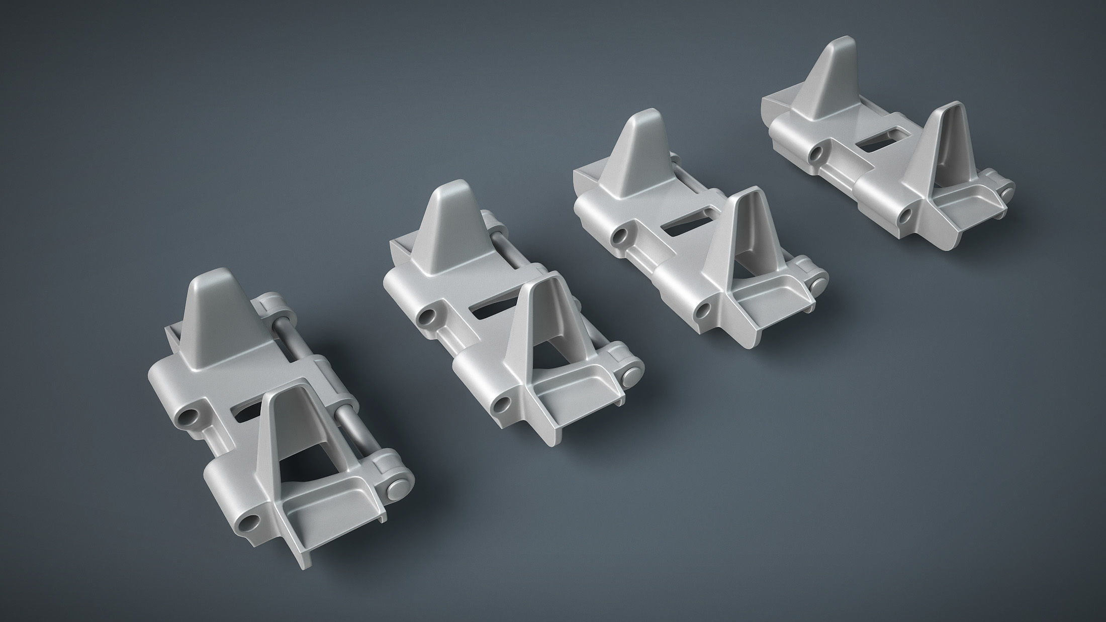 T-70 SU-76 Tracks Low-poly 3D model_8