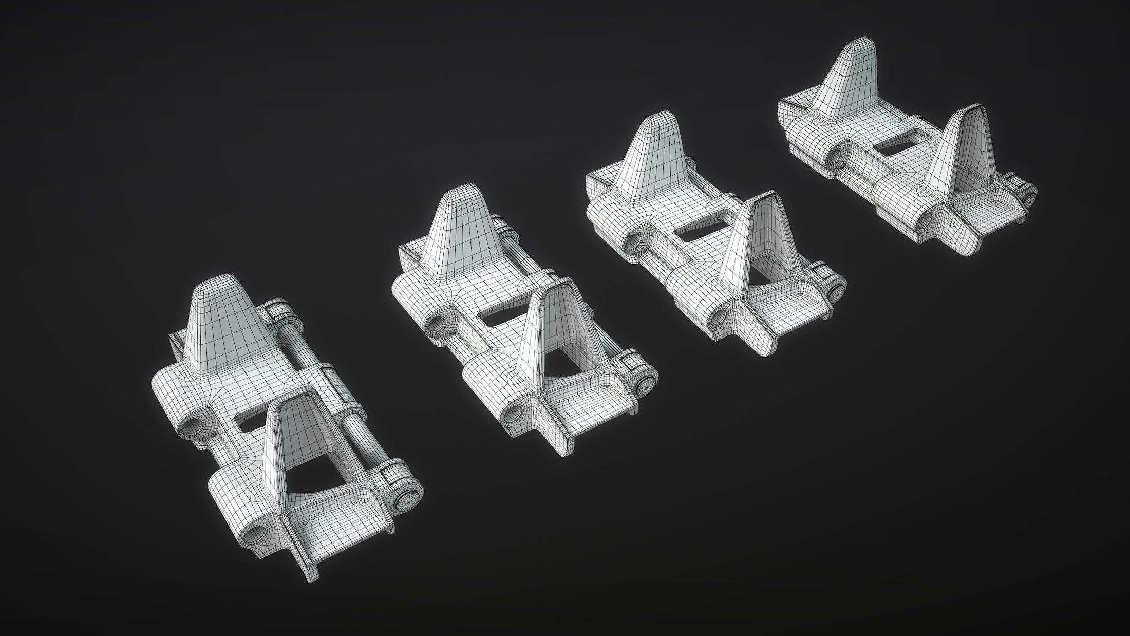 T-70 SU-76 Tracks Low-poly 3D model_10