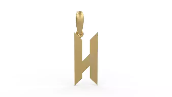 Initial Letters Pendant Haster H 3D print model