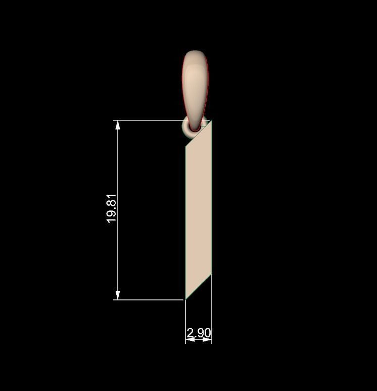 Initial Letters Pendant Haster I 3D print model_4