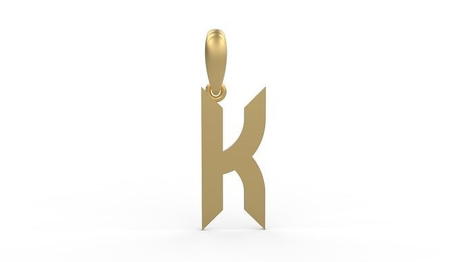 Initial Letters Pendant Haster K 3D print model