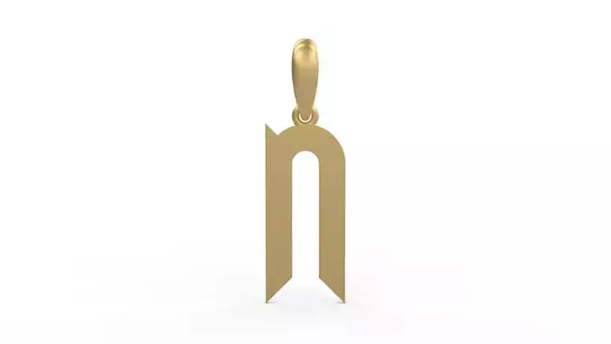 Initial Letters Pendant Haster N 3D print model