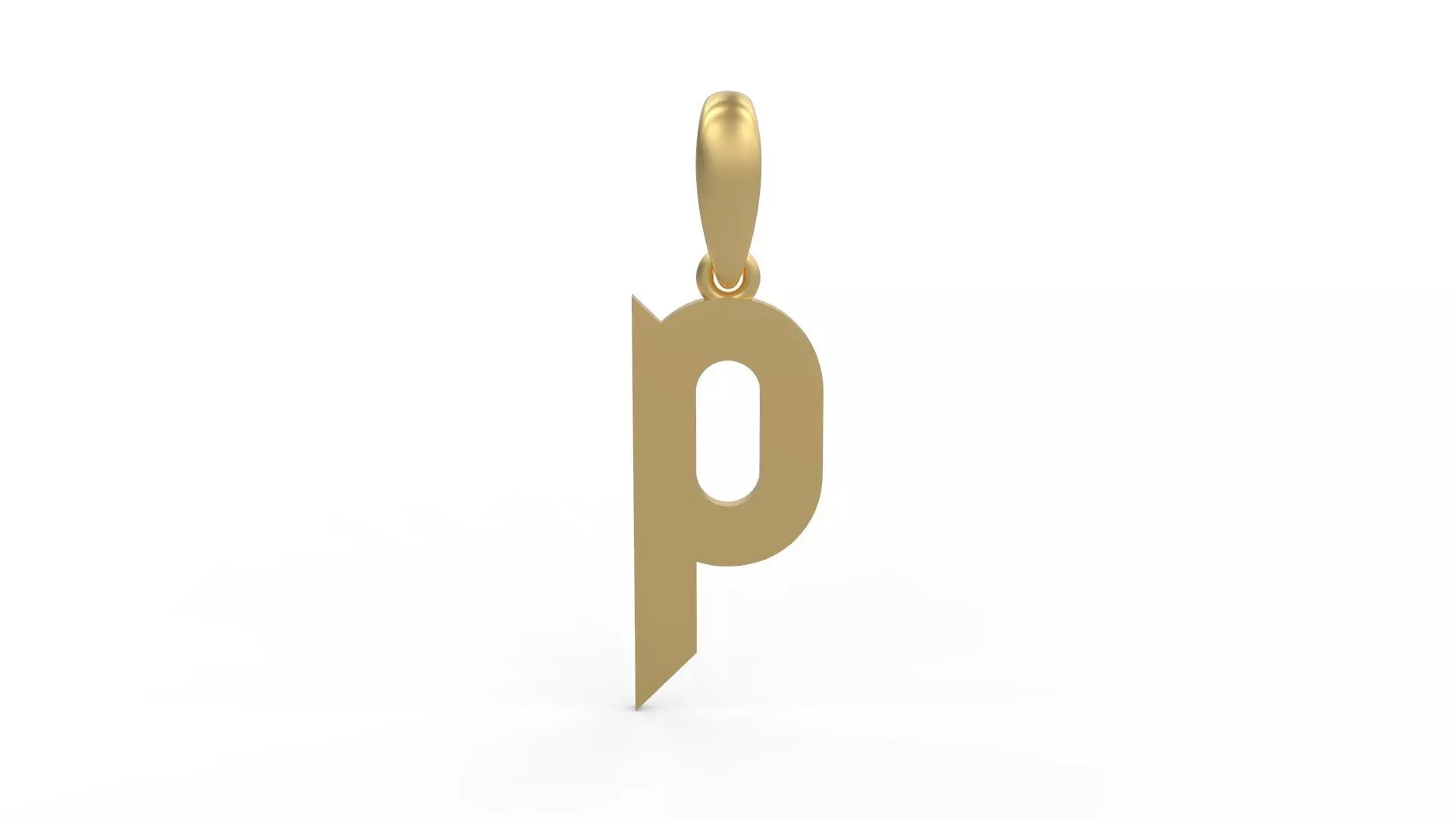 Initial Letters Pendant Haster P 3D print model_0