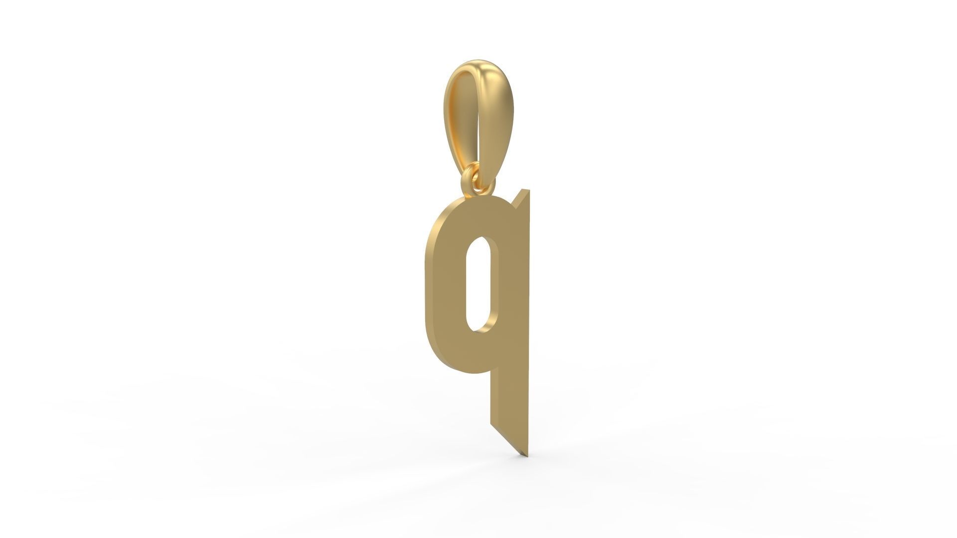 Initial Letters Pendant Haster P 3D print model_3