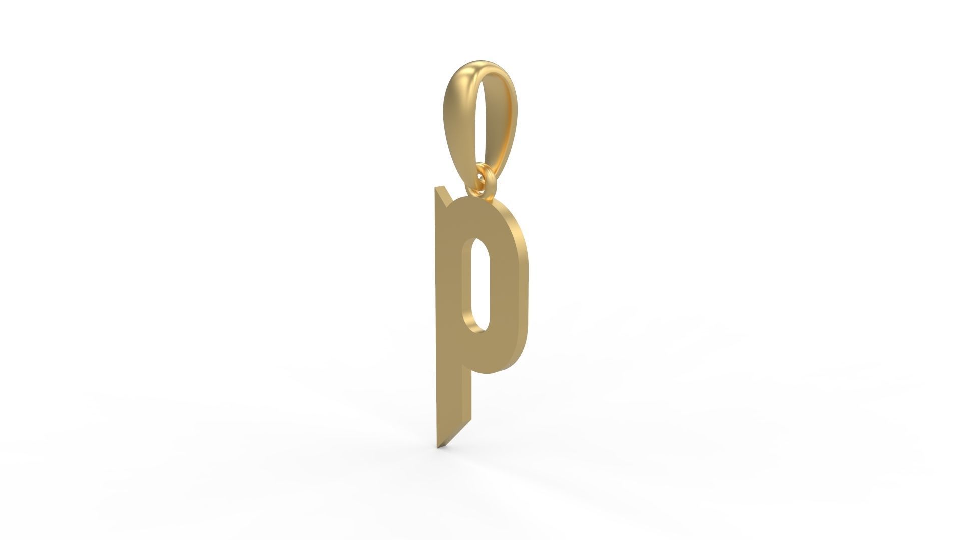 Initial Letters Pendant Haster P 3D print model_1