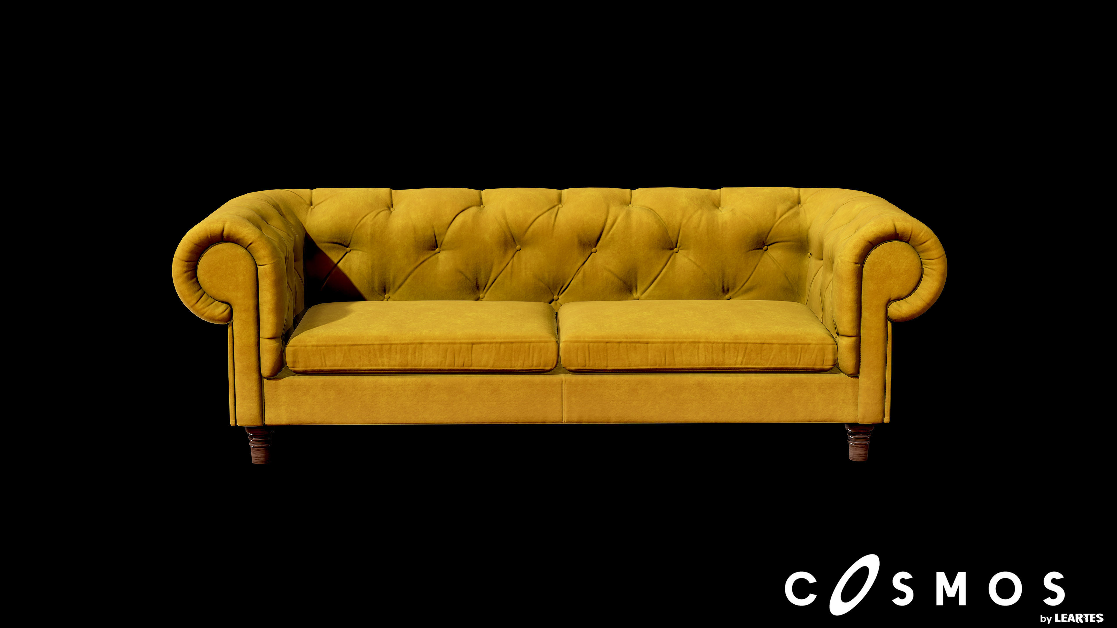 Modern Sofa Low-poly 3D model_2