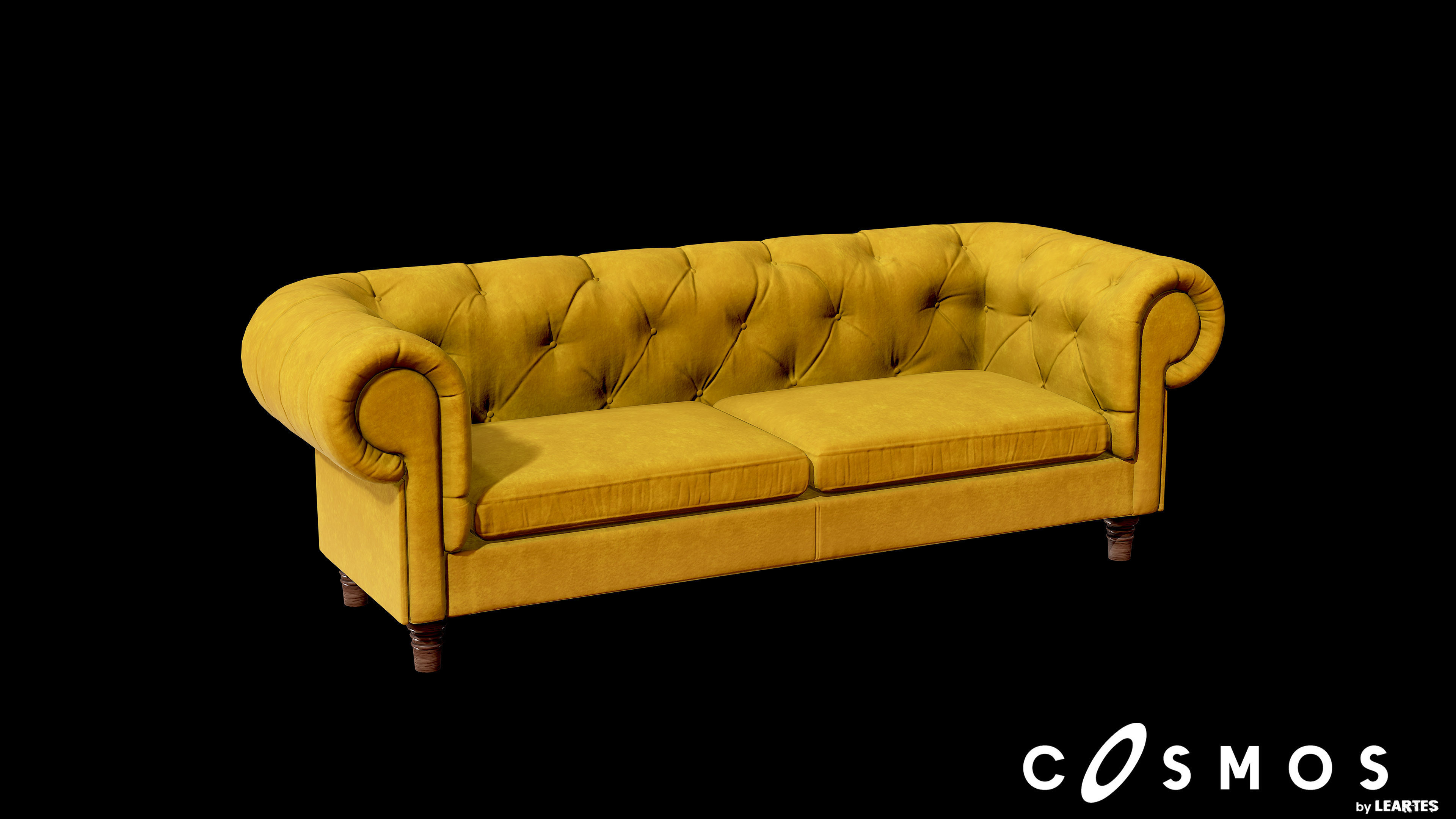 Modern Sofa Low-poly 3D model_1