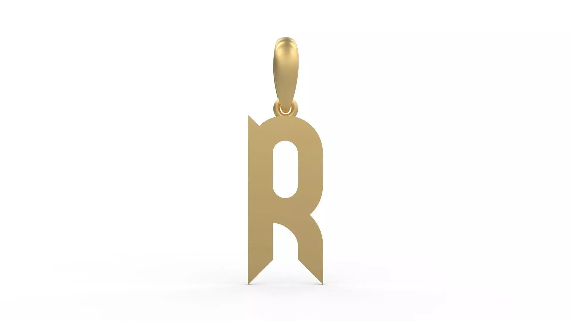 Initial Letters Pendant Haster R 3D print model_0