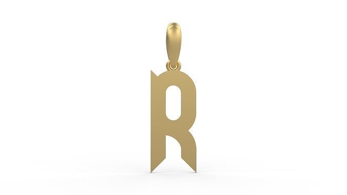 Initial Letters Pendant Haster R 3D print model