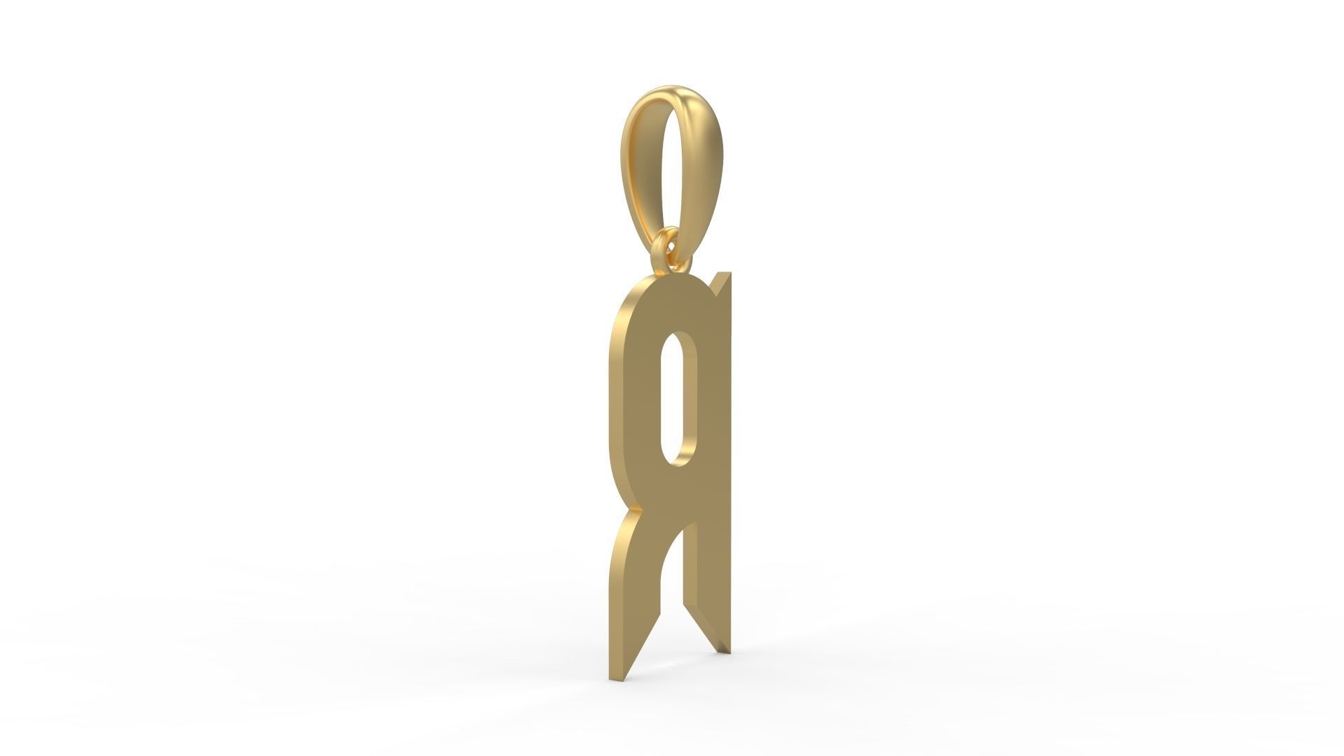 Initial Letters Pendant Haster R 3D print model_3