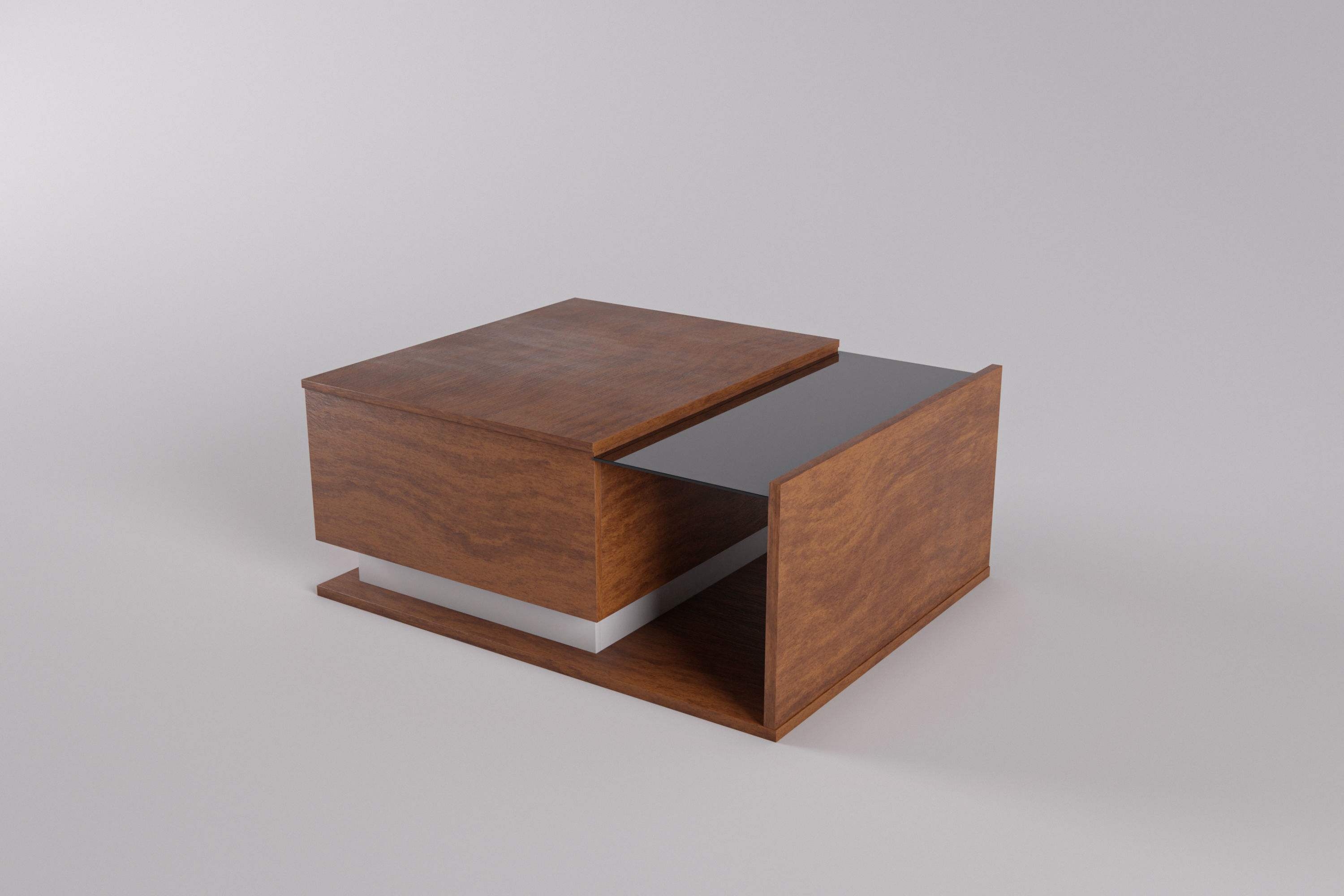 Coffee table Low-poly 3D model_4