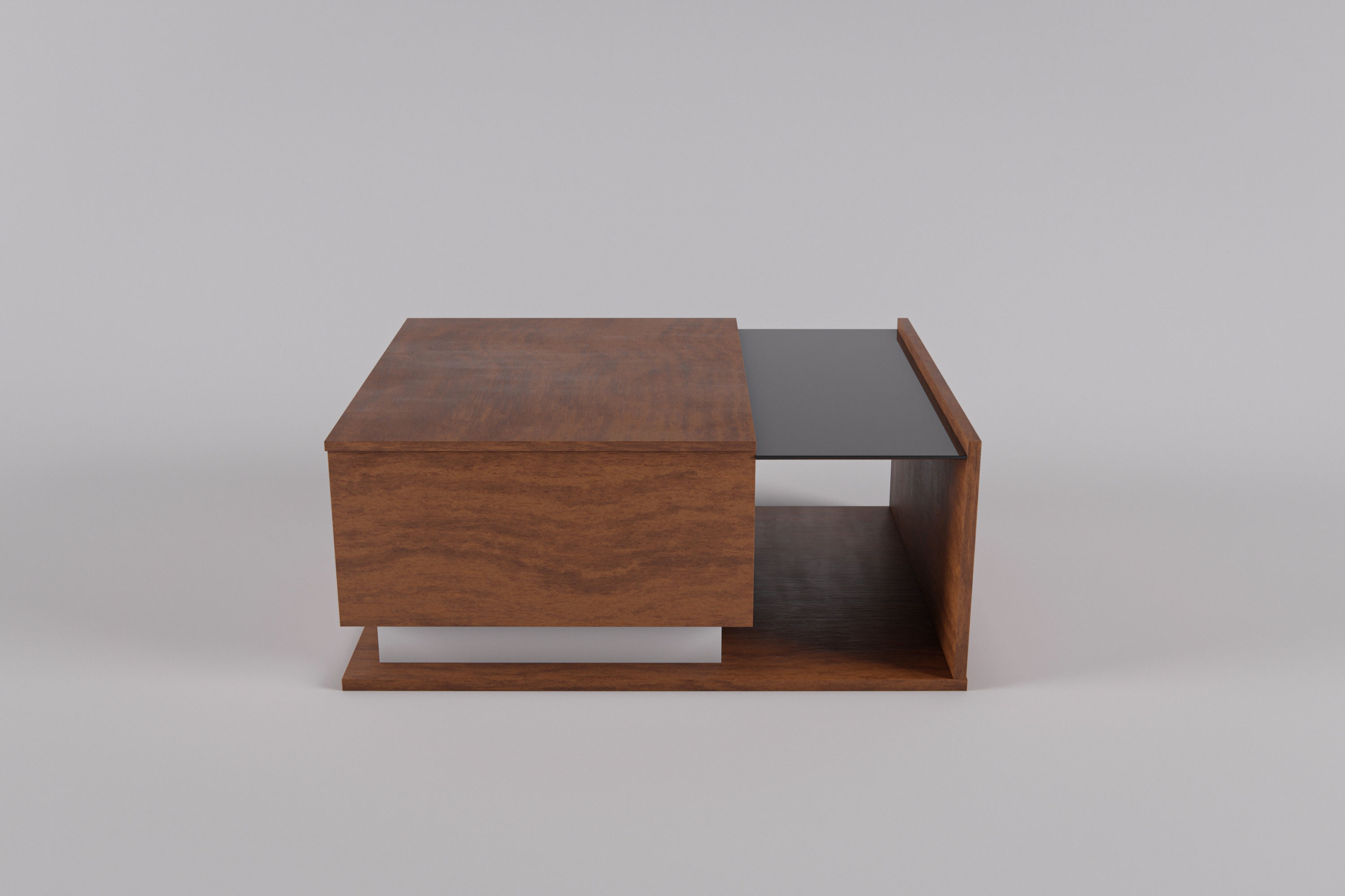 Coffee table Low-poly 3D model_2