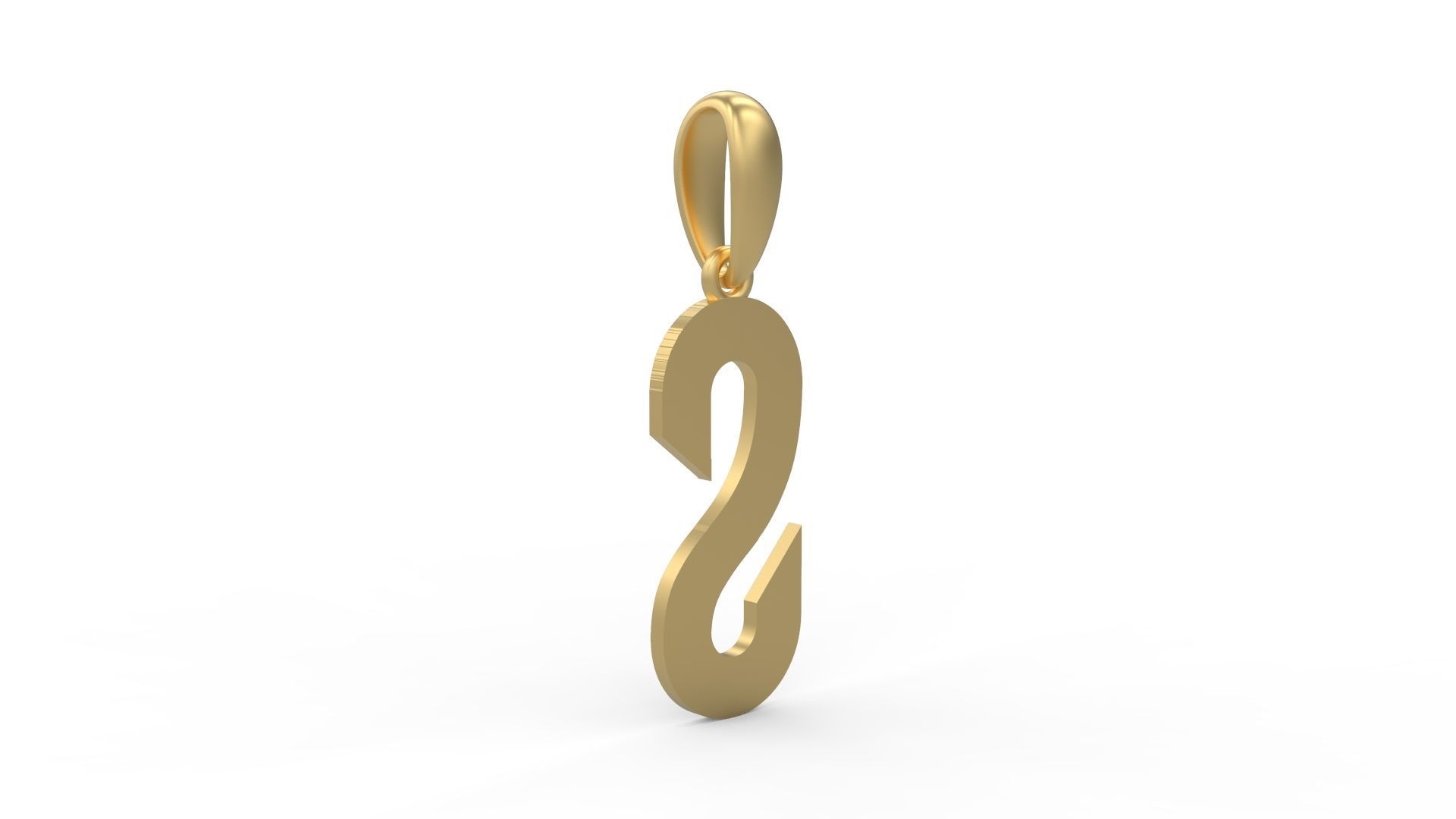 Initial Letters Pendant Haster S 3D print model_3