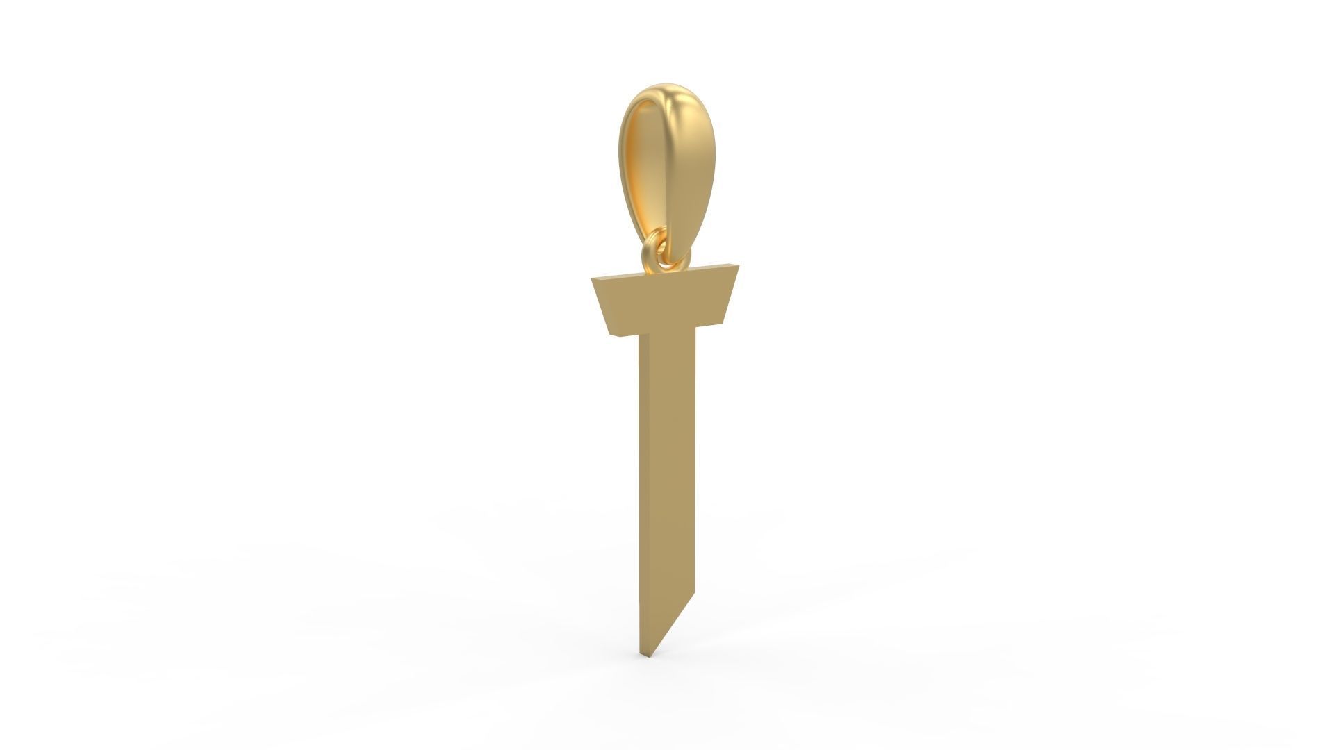 Initial Letters Pendant Haster T 3D print model_3