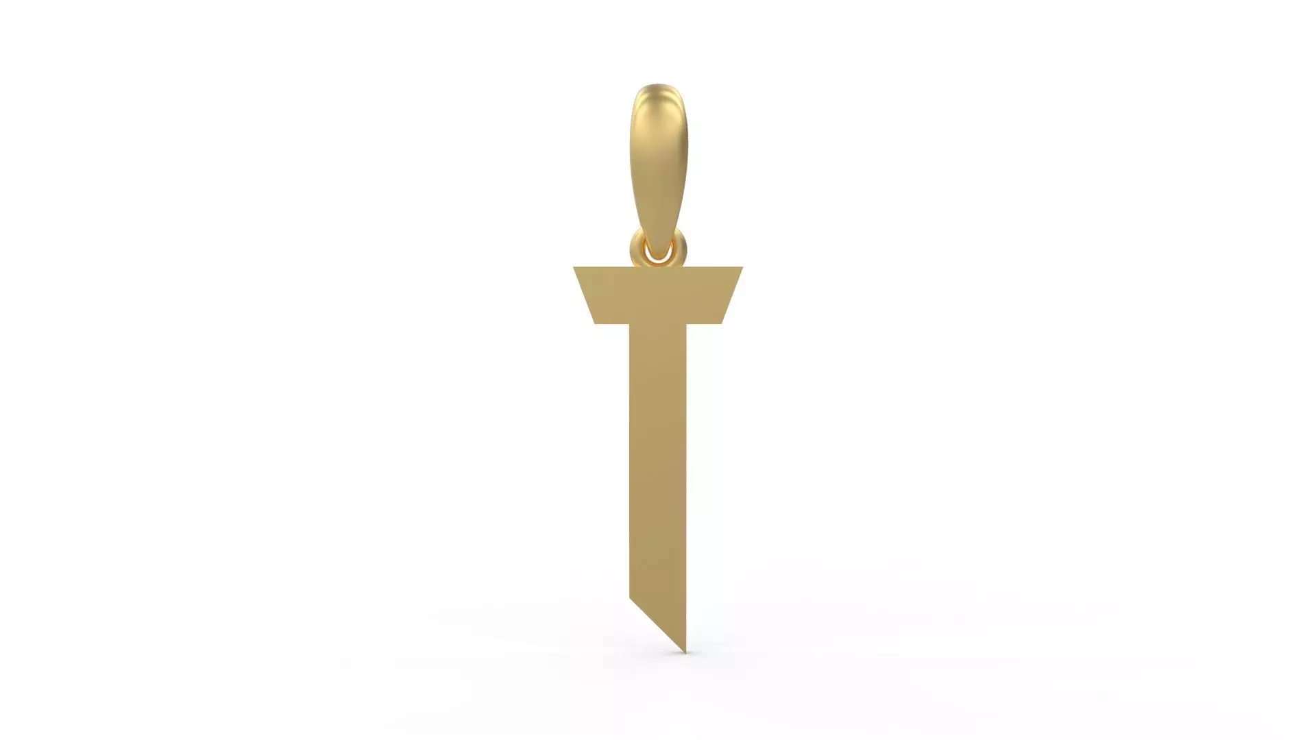 Initial Letters Pendant Haster T 3D print model_0