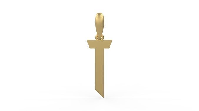 Initial Letters Pendant Haster T 3D print model