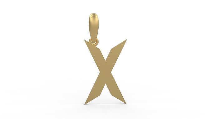 Initial Letters Pendant Haster X 3D print model