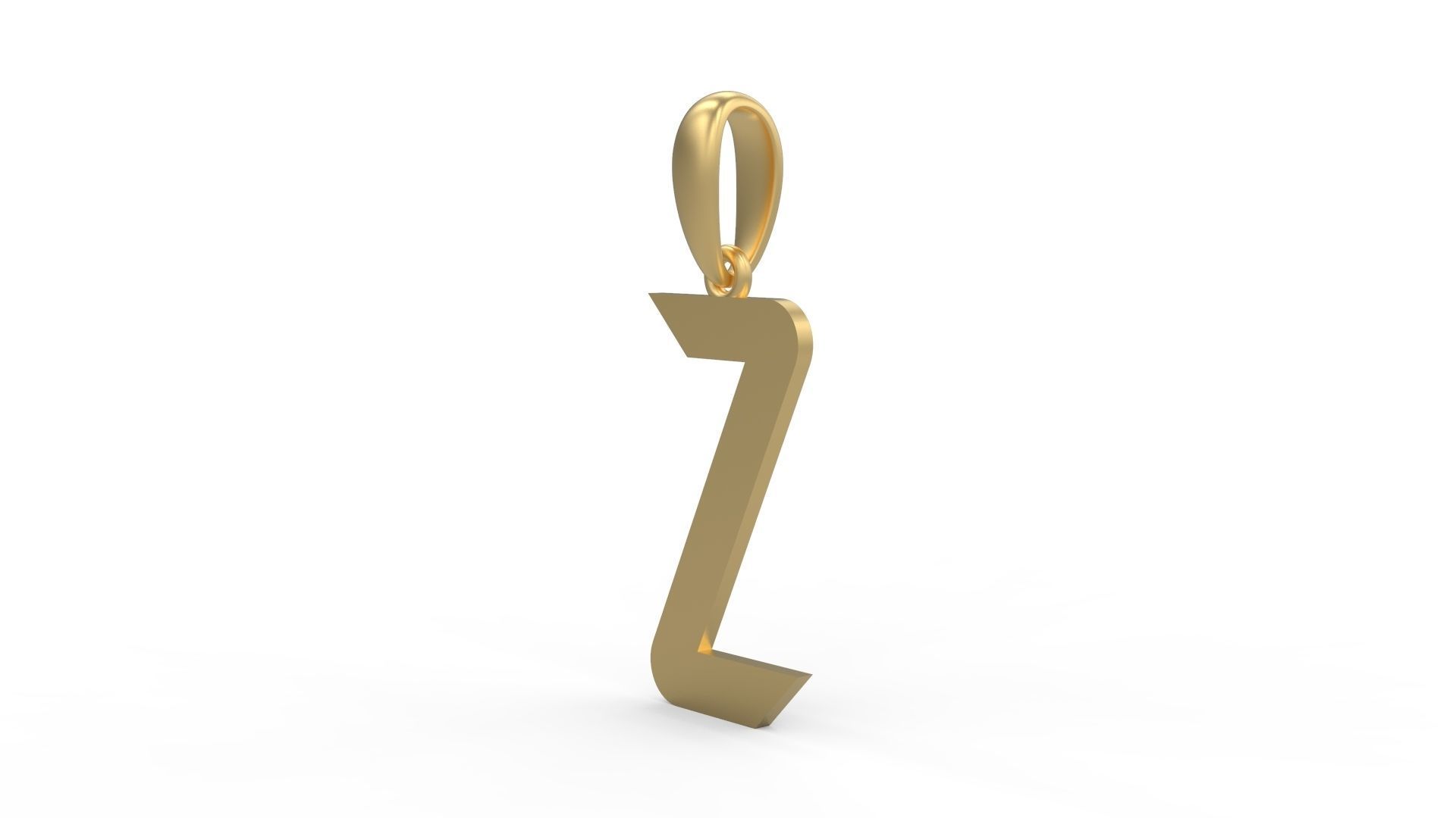 Initial Letters Pendant Haster Z 3D print model_1