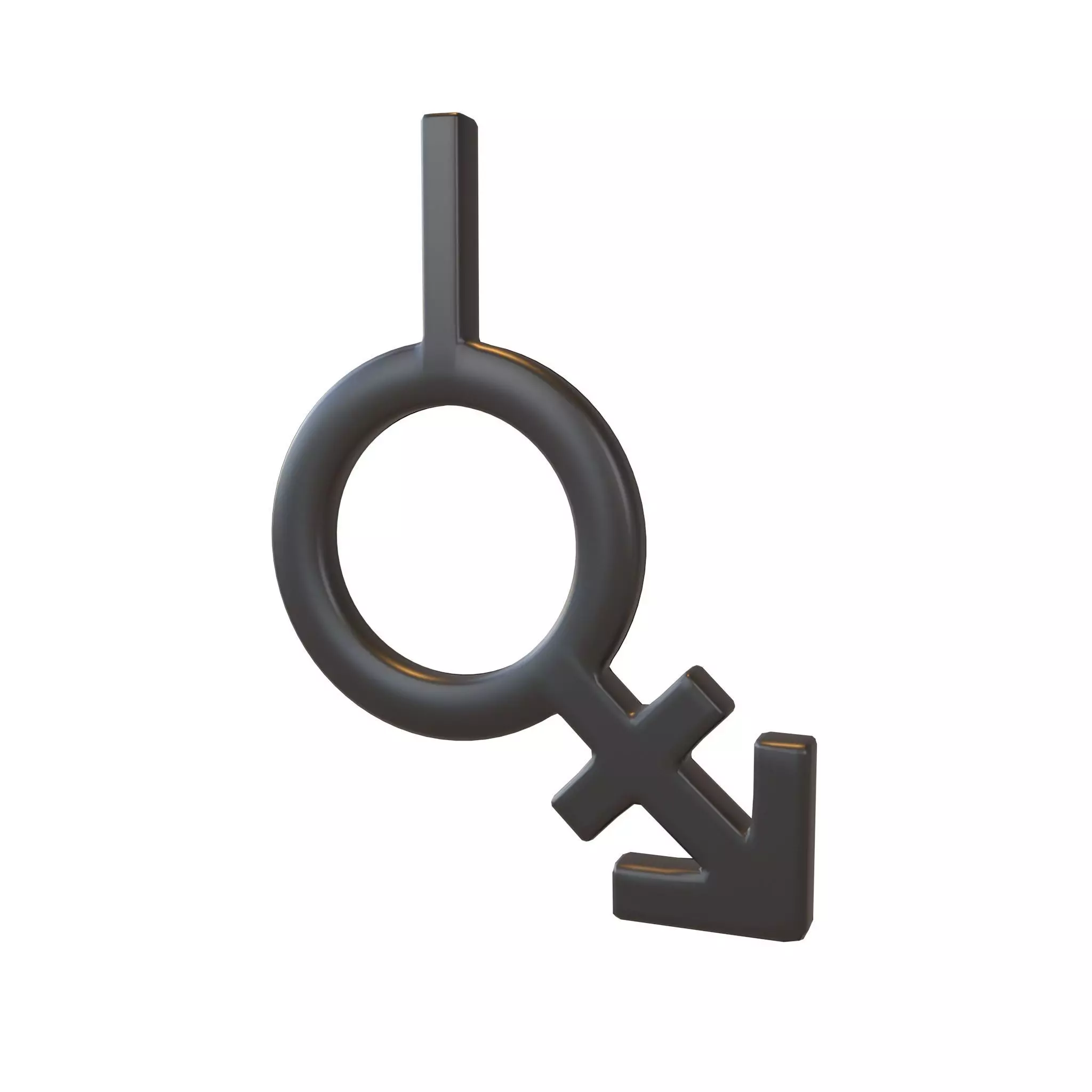 Bigender Gender Symbol v4 001 Low-poly 3D model_0