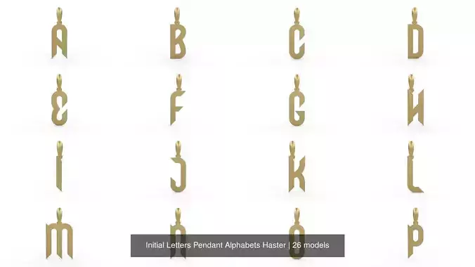 Initial Letters Pendant Alphabets Haster