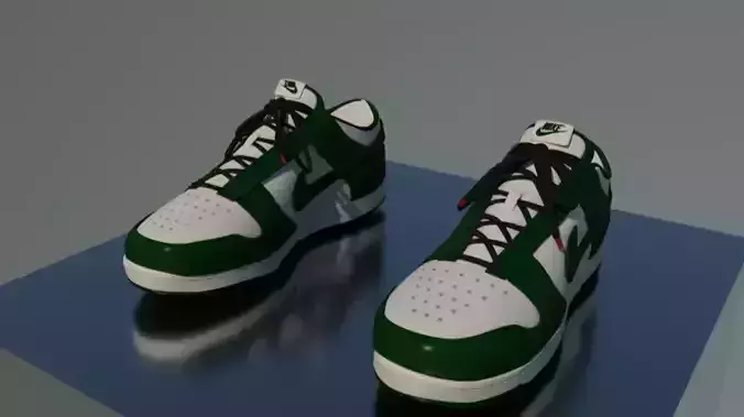 dunk low shoes low poly