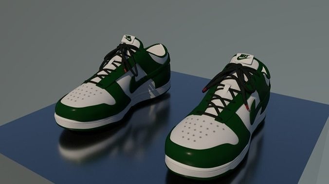 dunk low shoes low poly 3D model
